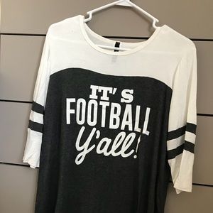 It’s football y’all 3/4 sleeve tee